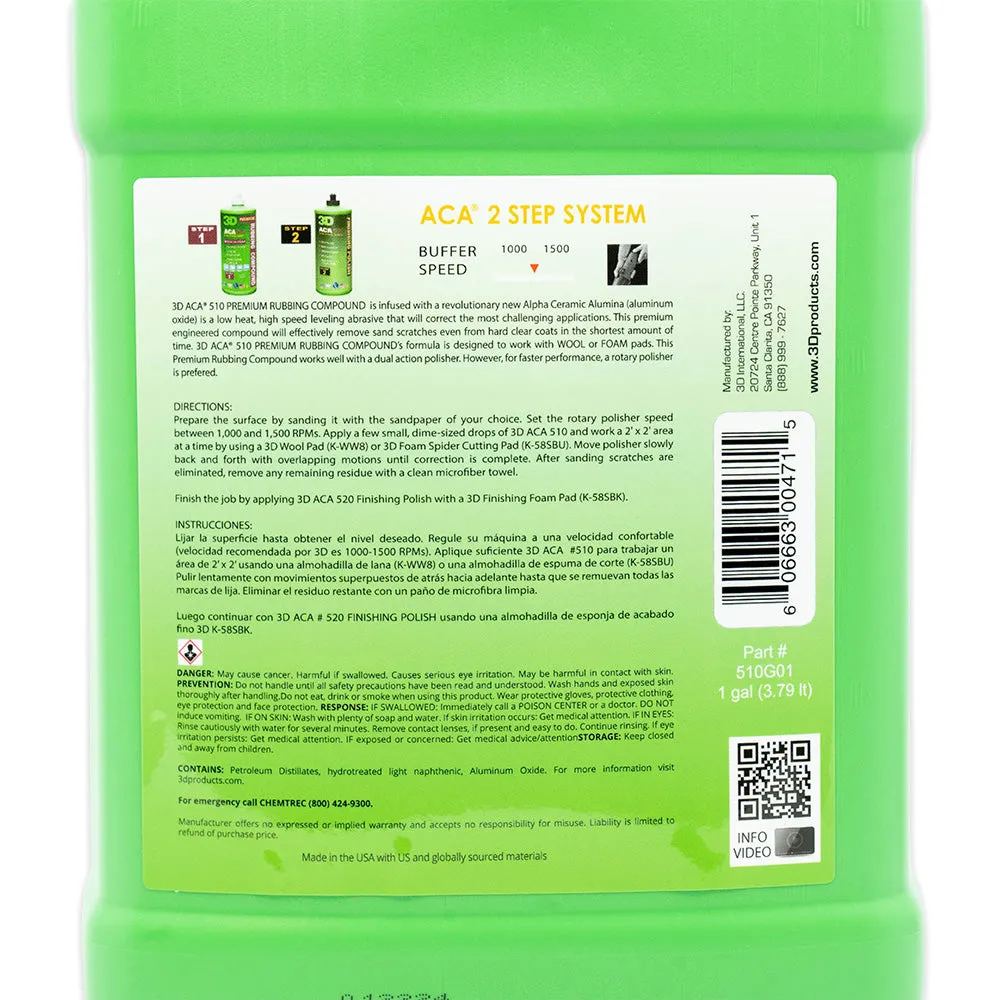 3D ACA 510 Premium Rubbing Compound