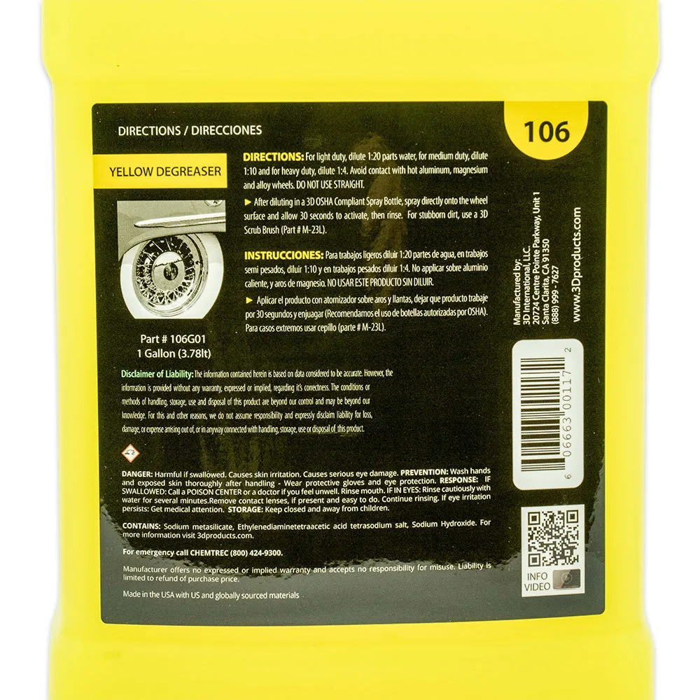 3D Yellow Degreaser Wheel Cleaner