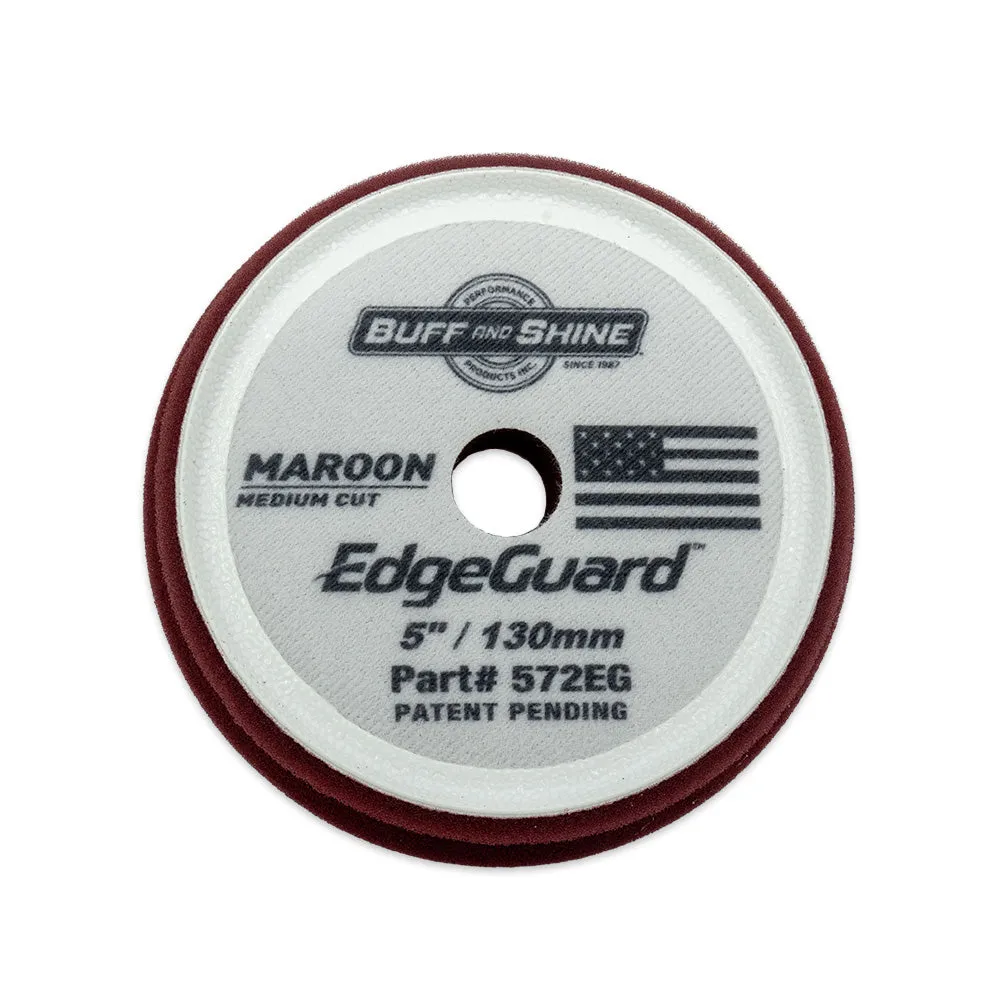 Buff & Shine EdgeGuard Maroon Medium Cut Foam Pad