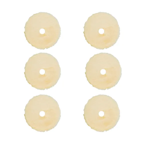 BUFF AND SHINE Yellow Knitted Wool Dark Yellow Foam Interface (Edge Bevel) Polishing Pad