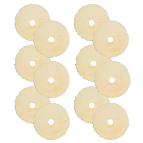 BUFF AND SHINE Yellow Knitted Wool Dark Yellow Foam Interface (Edge Bevel) Polishing Pad