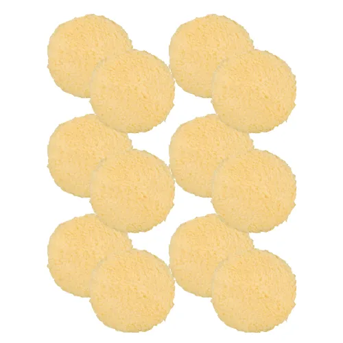 BUFF AND SHINE Yellow Knitted Wool Dark Yellow Foam Interface (Edge Bevel) Polishing Pad