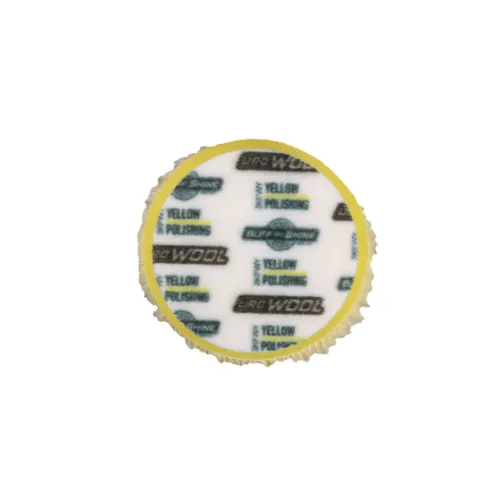 BUFF AND SHINE Yellow Knitted Wool Dark Yellow Foam Interface (Edge Bevel) Polishing Pad