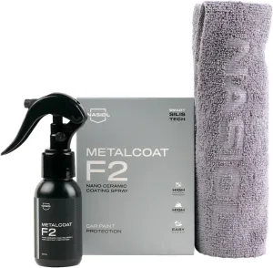 Nasiol MetalCoat F2 Spray-On Ceramic Coating for Fast, Pro-Level Protection Quick Application. Long-Lasting Hydrophobic Performance