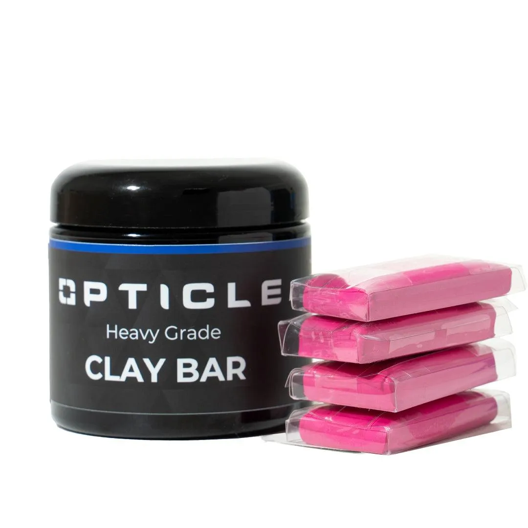 OPTICLE Clay Bar For Cars | (4) 50g Individual Packs with Canister