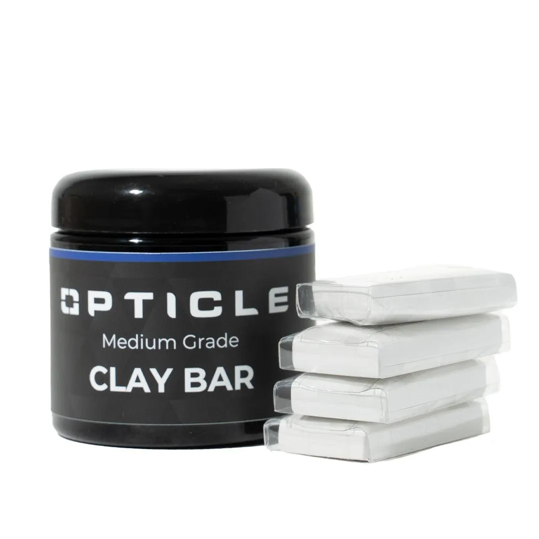 OPTICLE Clay Bar For Cars | (4) 50g Individual Packs with Canister
