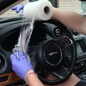 Steering Wheel & Shifter Knob Covering On A Roll