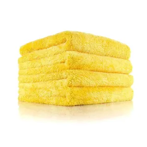 The Rag Company Eagle Edgeless Gold 500 GSM Microfiber Towel 16" x 16" 4 Pack