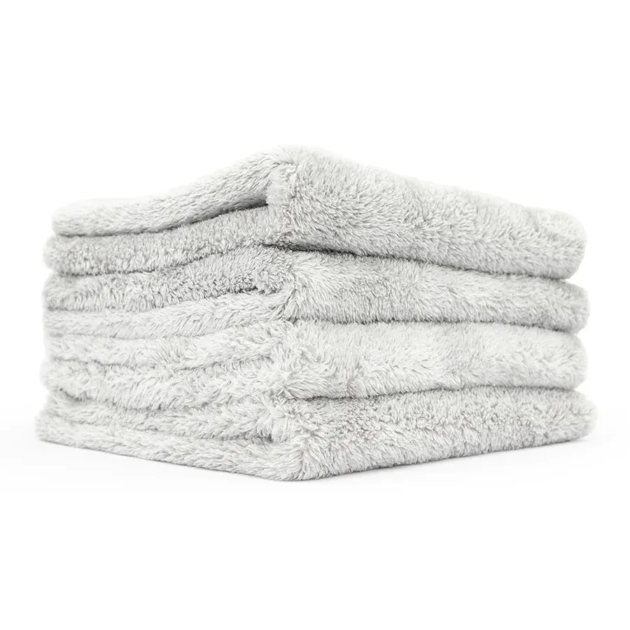 The Rag Company Eagle Edgeless Ice Grey 500 GSM Microfiber Towel 16" x 16" 4 Pack