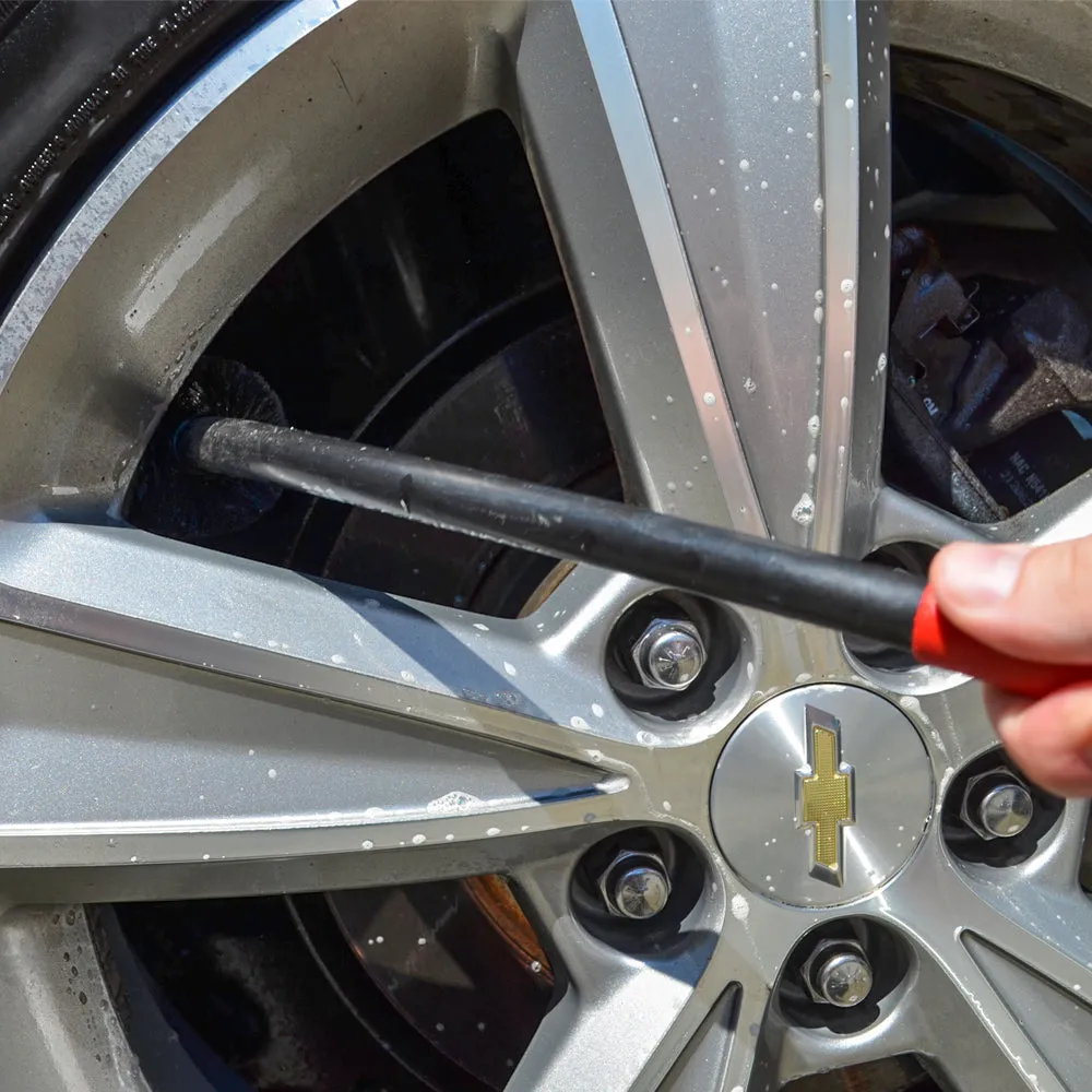 Wheel Woolies 18" Caliper Spoke Brush w/Red Grip