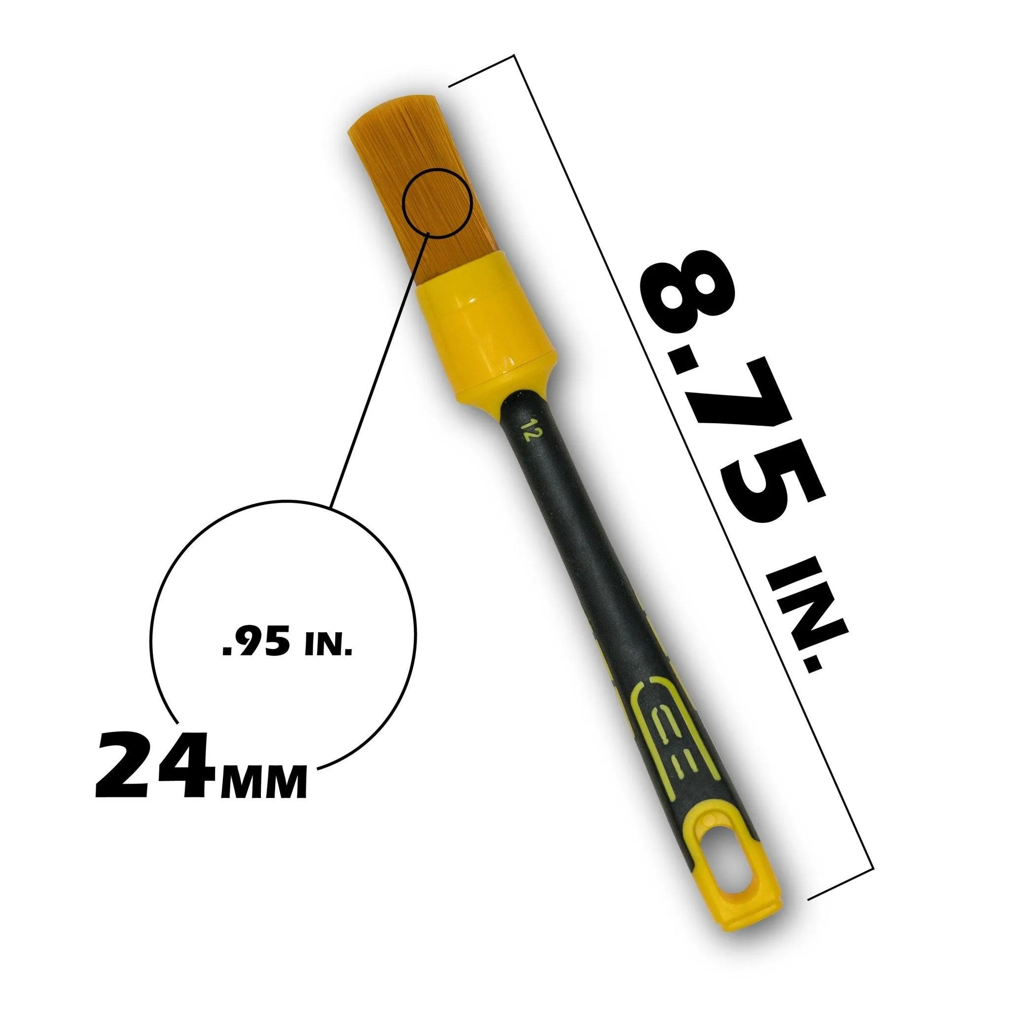 WORK STUFF Detailing Brush - Rubber Albino Orange (Chemical Resistant)